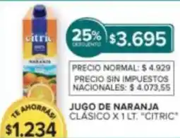 Carrefour Citric jugo de naranja te ahorras clásico oferta