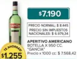 Carrefour Gancia aperitivo americano botella oferta