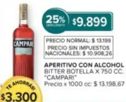Carrefour Campari aperitivo con alcohol bitter botella oferta