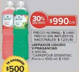 Carrefour Carrefour essential limpiador líquido v/fragancias oferta