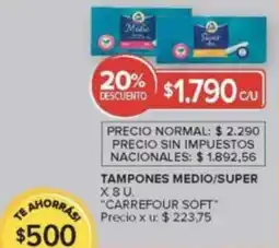 Carrefour Carrefour soft tampones medio/super oferta