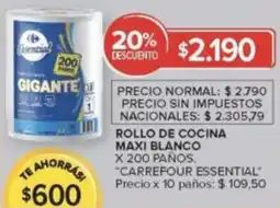 Carrefour Carrefour essential rollo de cocina maxi blanco oferta