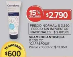 Carrefour carrefour shampoo anticaspa oferta