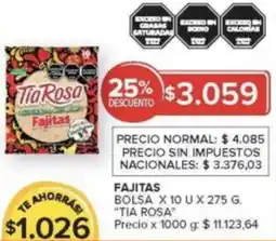 Carrefour Tia rosa fajitas bolsa oferta