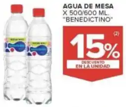 Carrefour Benedictino agua de mesa oferta