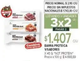 Carrefour Not protein barra proteica visabores oferta