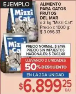 Carrefour Mizzi cat alimento para gatos frutos del mar oferta