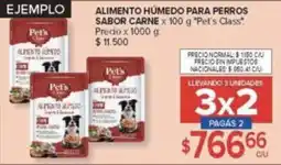 Carrefour Pet's class alimento humedo para perros sabor carne oferta