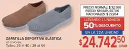 Carrefour Zapatilla deportiva elástica v/ colores. oferta
