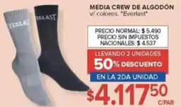 Carrefour Everlast media crew de algodón v/ colores oferta