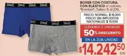 Carrefour Everlast boxer con costura, con elástico v/ colores oferta