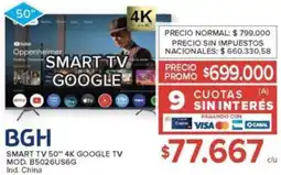 Carrefour Bgh smart tv 50" oferta
