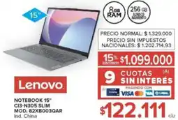 Carrefour Lenovo notebook 15" C13-N305 SLIM oferta