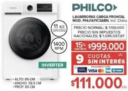 Carrefour Philco lavarropas carga frontal oferta