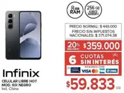Carrefour Infinix celular libre hot oferta