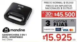 Carrefour Mandine sandwichera 3 en 1 oferta