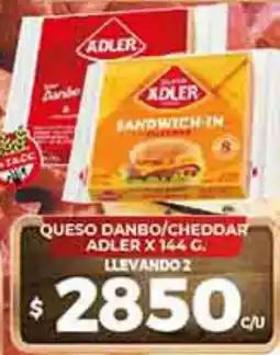 Supermercados DIA Adler queso danbo/cheddar oferta