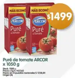 Supermercados Buenos Días Arcor puré de tomate oferta
