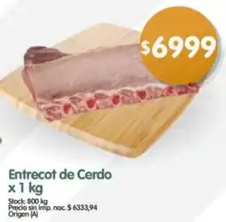 Supermercados Buenos Días Entrecot de cerdo oferta