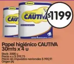 Supermercados Buenos Días Cautiva papel higiénico oferta
