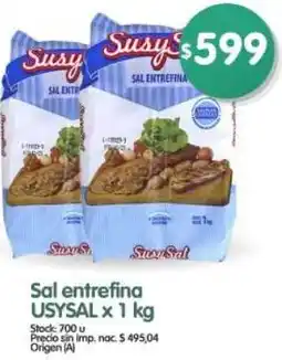 Supermercados Buenos Días Usysal sal entrefina oferta