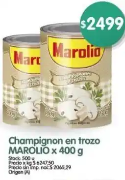 Supermercados Buenos Días Marolio champignon en trozo oferta