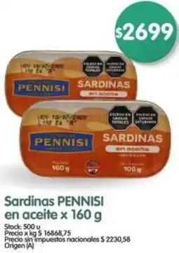 Supermercados Buenos Días Pennisi sardinas en aceite oferta