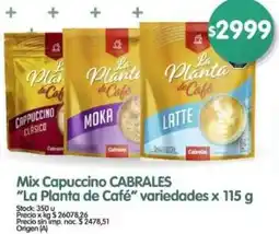Supermercados Buenos Días La planta de café mix capuccino cabrales variedades oferta