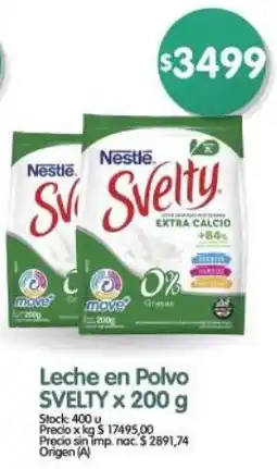Supermercados Buenos Días Svelty leche en polvo oferta