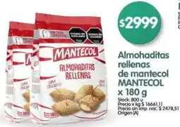 Supermercados Buenos Días Mantecol almohaditas rellenas de mantecol oferta