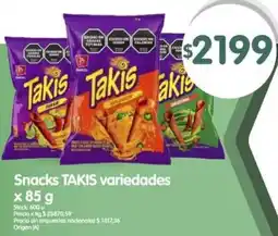 Supermercados Buenos Días Takis snacks variedades oferta