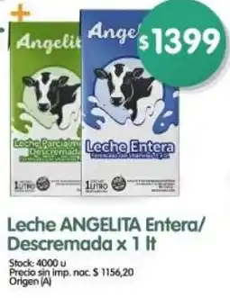 Supermercados Buenos Días Angelita leche entera/ descremada oferta