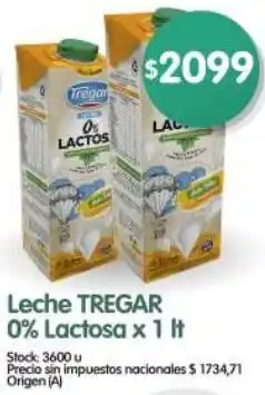 Supermercados Buenos Días Tregar leche 0% lactosa oferta