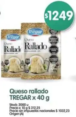 Supermercados Buenos Días Tregar queso rallado oferta