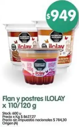Supermercados Buenos Días Ilolay flan y postres oferta