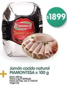 Supermercados Buenos Días Piamontesa jamón cocido natural oferta