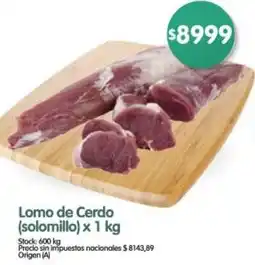 Supermercados Buenos Días Lomo de cerdo oferta