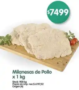 Supermercados Buenos Días Milanesas de pollo oferta