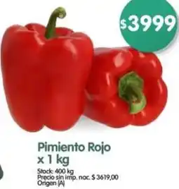 Supermercados Buenos Días Pimiento rojo oferta