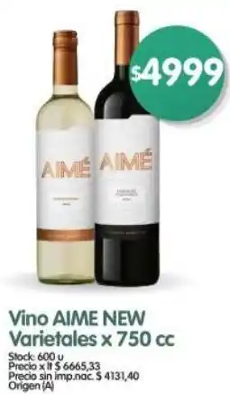 Supermercados Buenos Días Aime new vino varietales oferta