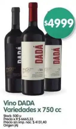 Supermercados Buenos Días Dada vino variedades oferta