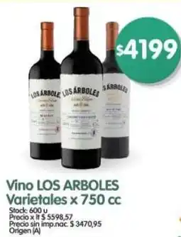 Supermercados Buenos Días Los arboles vino varietales oferta