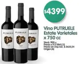 Supermercados Buenos Días Putruele vino estate varietales oferta
