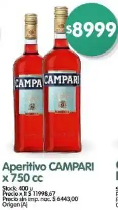 Supermercados Buenos Días Campari aperitivo oferta