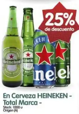 Supermercados Buenos Días Heineken en cerveza total marca oferta