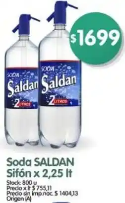 Supermercados Buenos Días Saldan soda sifón oferta