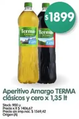 Supermercados Buenos Días Terma aperitivo amargo clásicos y cero oferta
