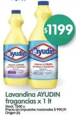 Supermercados Buenos Días Ayudín lavandina fragancias oferta