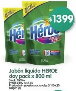 Supermercados Buenos Días Héroe jabón líquido doy pack oferta