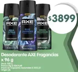 Supermercados Buenos Días Axe desodorante fragancias oferta